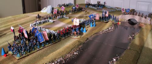 Union centre and right flank