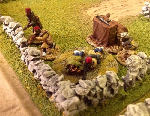 Moor's position behind wall