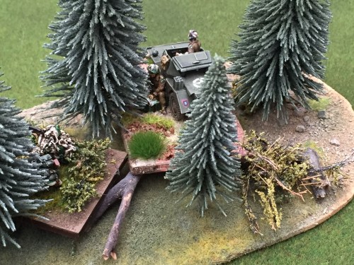 British recce take cover