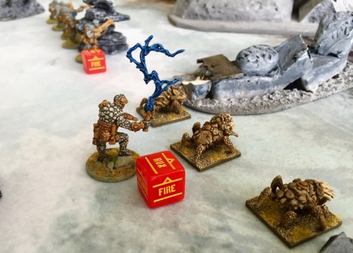 Lavamites driven forward