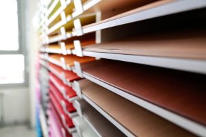 Sheets of colored paper.