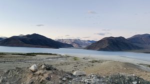 Scenic sight of Pangong Lake.