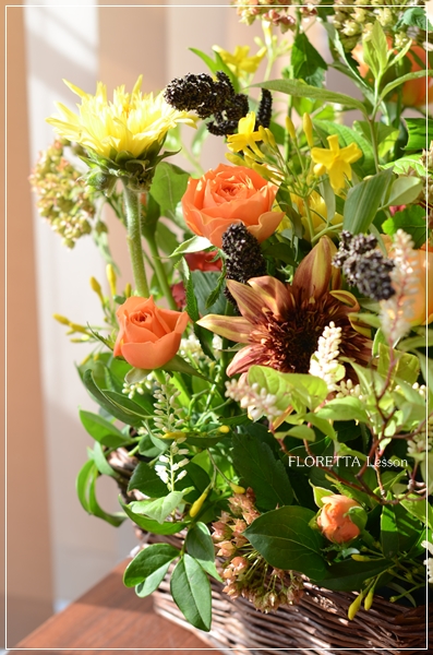 ヒマワリのパニエ ~FLORETTA Lesson~_c0191337_22423290.jpg