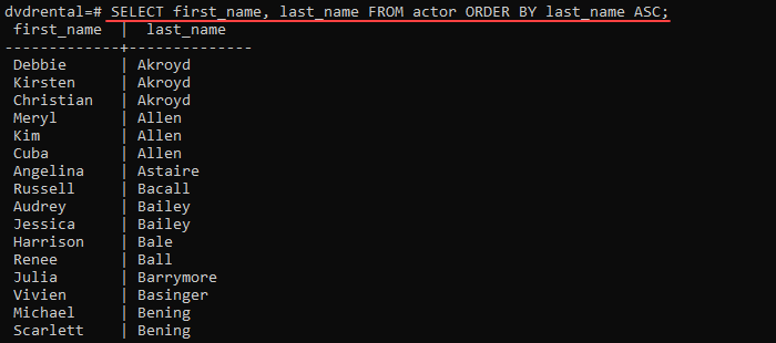 Using the SELECT statement to select individual fields from a table.