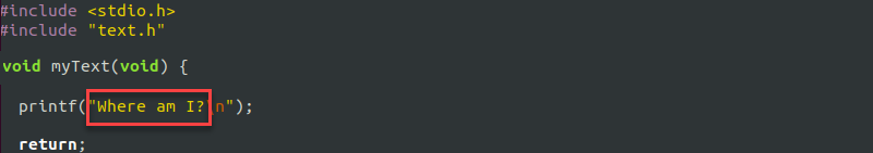 Changed the text.c File Message