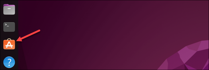 The location of the Software Center application in the Ubuntu sidebar.