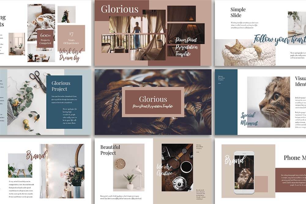 Glorious PowerPoint Template Free Download (8 Slides)