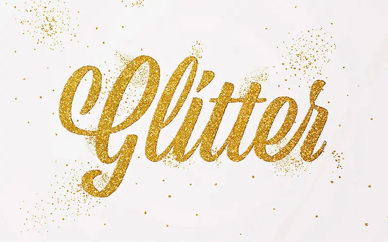 gold glitter text effect psd
