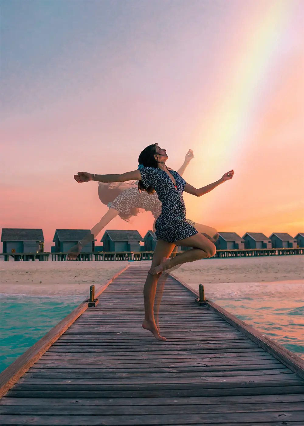 加工の比較がこちら。のけぞっっていた体勢が、シュッとまっすぐになりました。