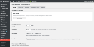 PlanWiseWP admin panel floor plan general settings