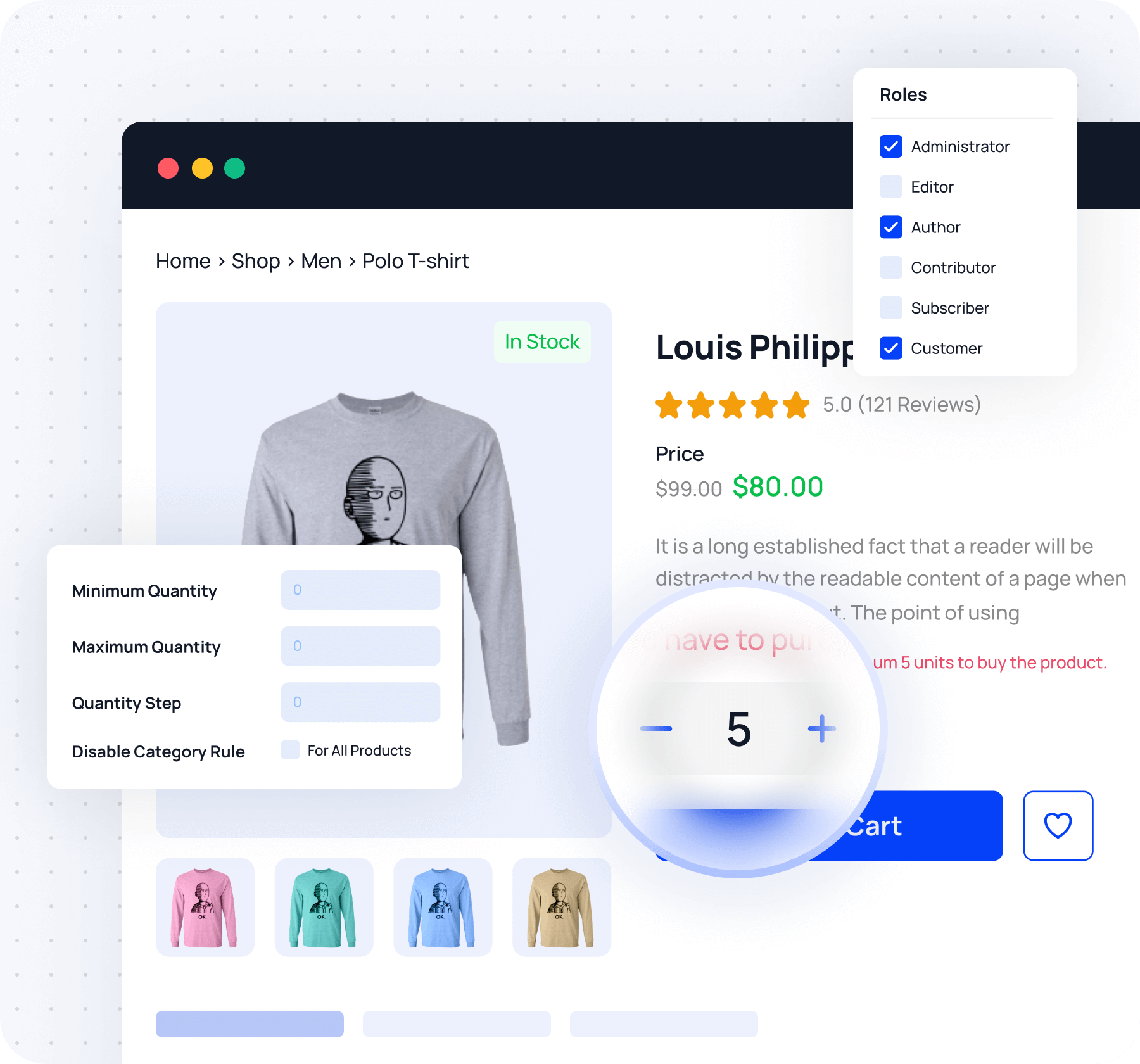 WC Min Max Quantities