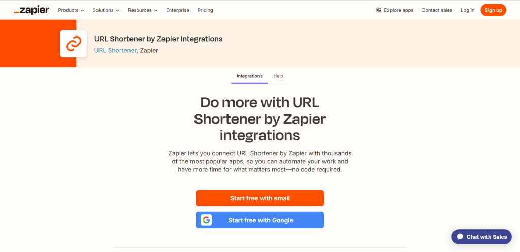 Zapier’s short URL generator