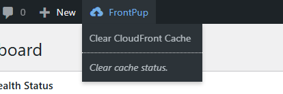 Non-intrusive Clear CloudFront cache from WordPress admin bar