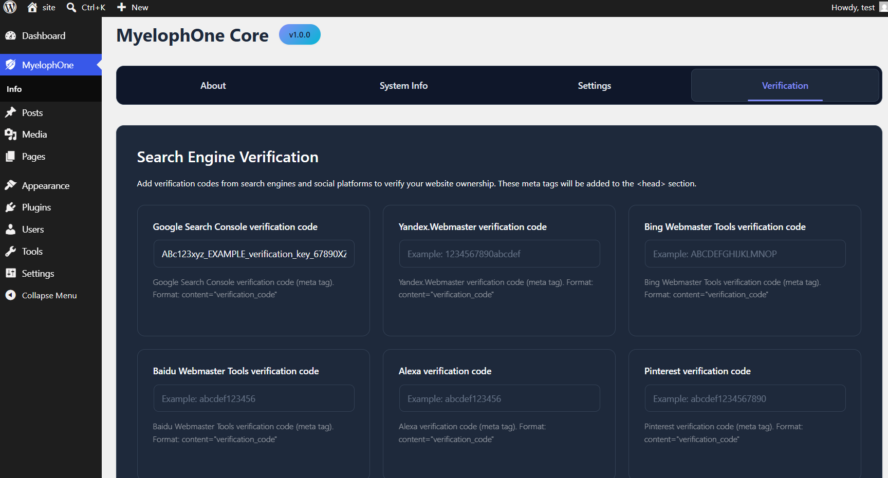 System Information Dashboard - Real-time system stats and detailed server information.