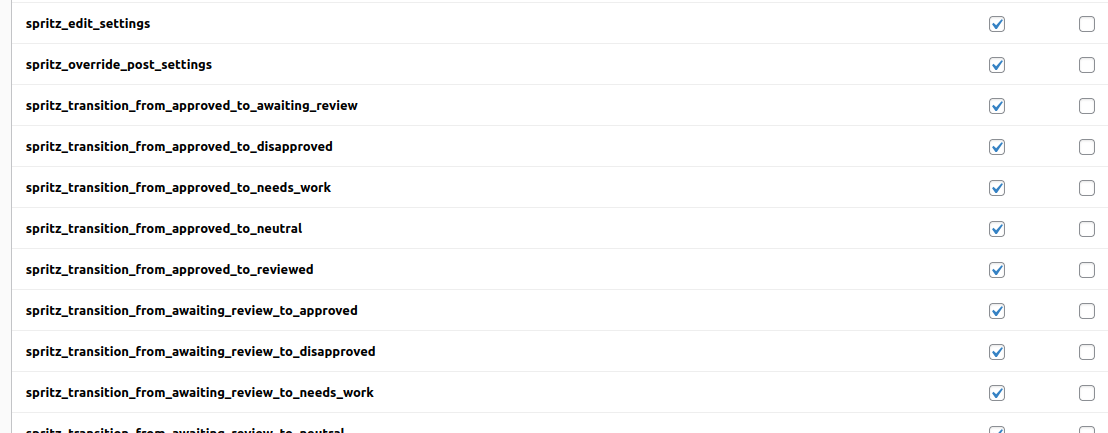 screenshot-4.png Sample permissions (using a user roles module).
