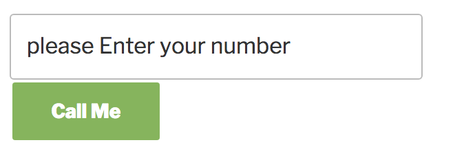the default button displayed using the shortcode.