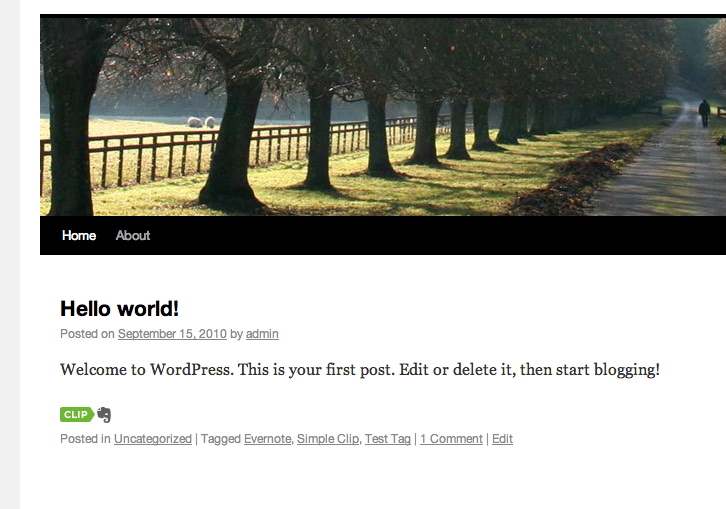 Site Memory button at the base of a post.