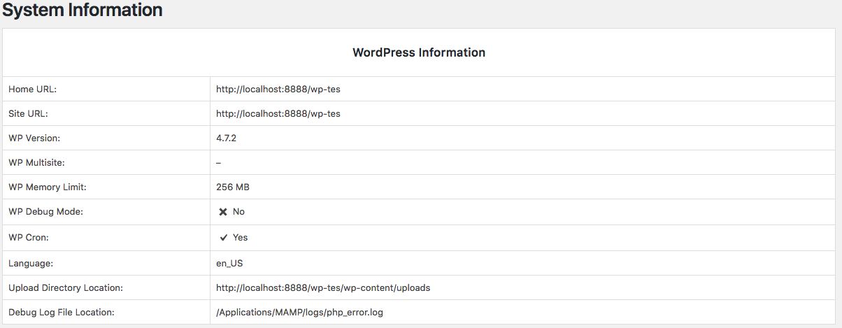 Theme and Plugin Related Information