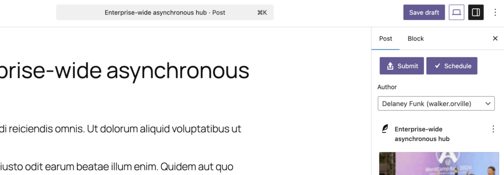 Edit Revision buttons