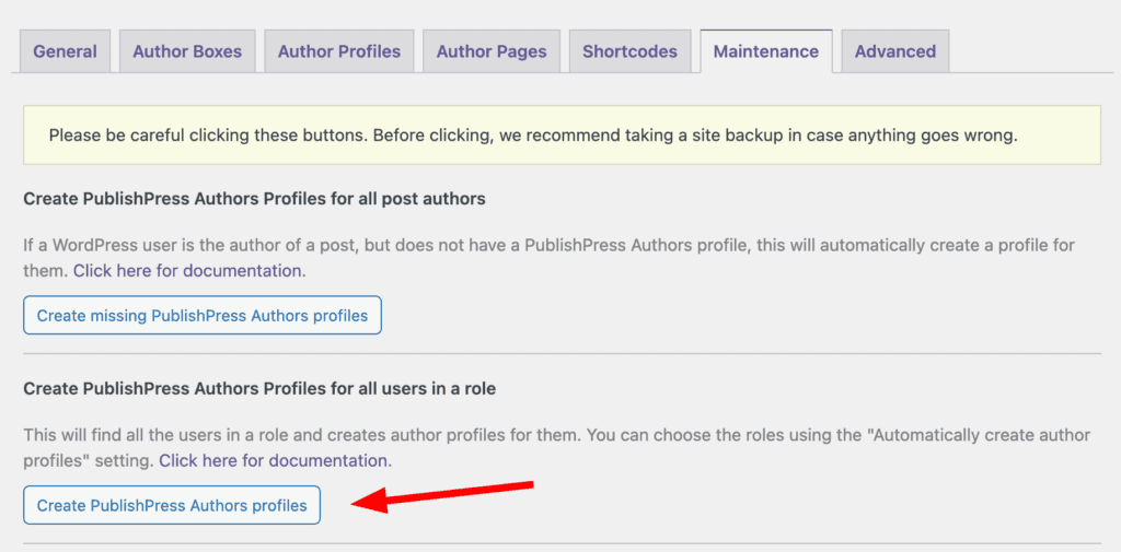 Create PublishPress Authors Profiles for all users in a role