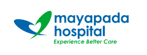 Logo Mayapada Hospital menonjolkan nama rumah sakit dengan simbol hati yang terintegrasi. Menggambarkan komitmen terhadap perawatan kesehatan yang lebih baik.