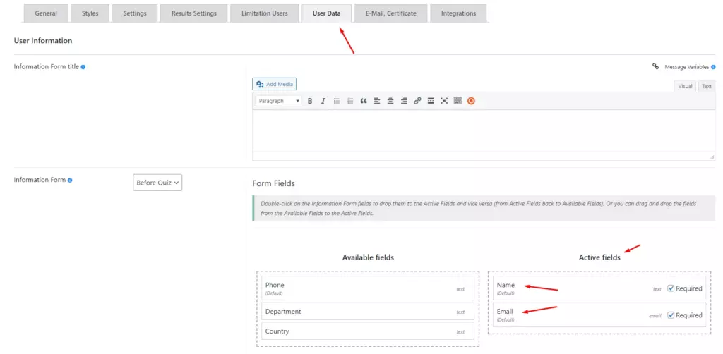 Collect Quiz Takers Data