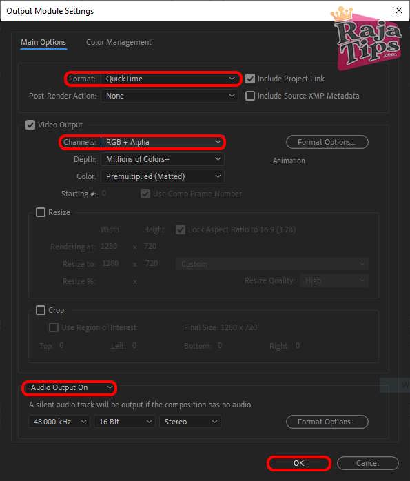 Cara Export After Effect Ke MP4