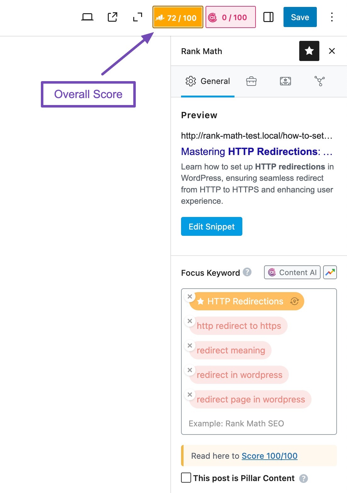 complete analysis of rank math scores and color codes