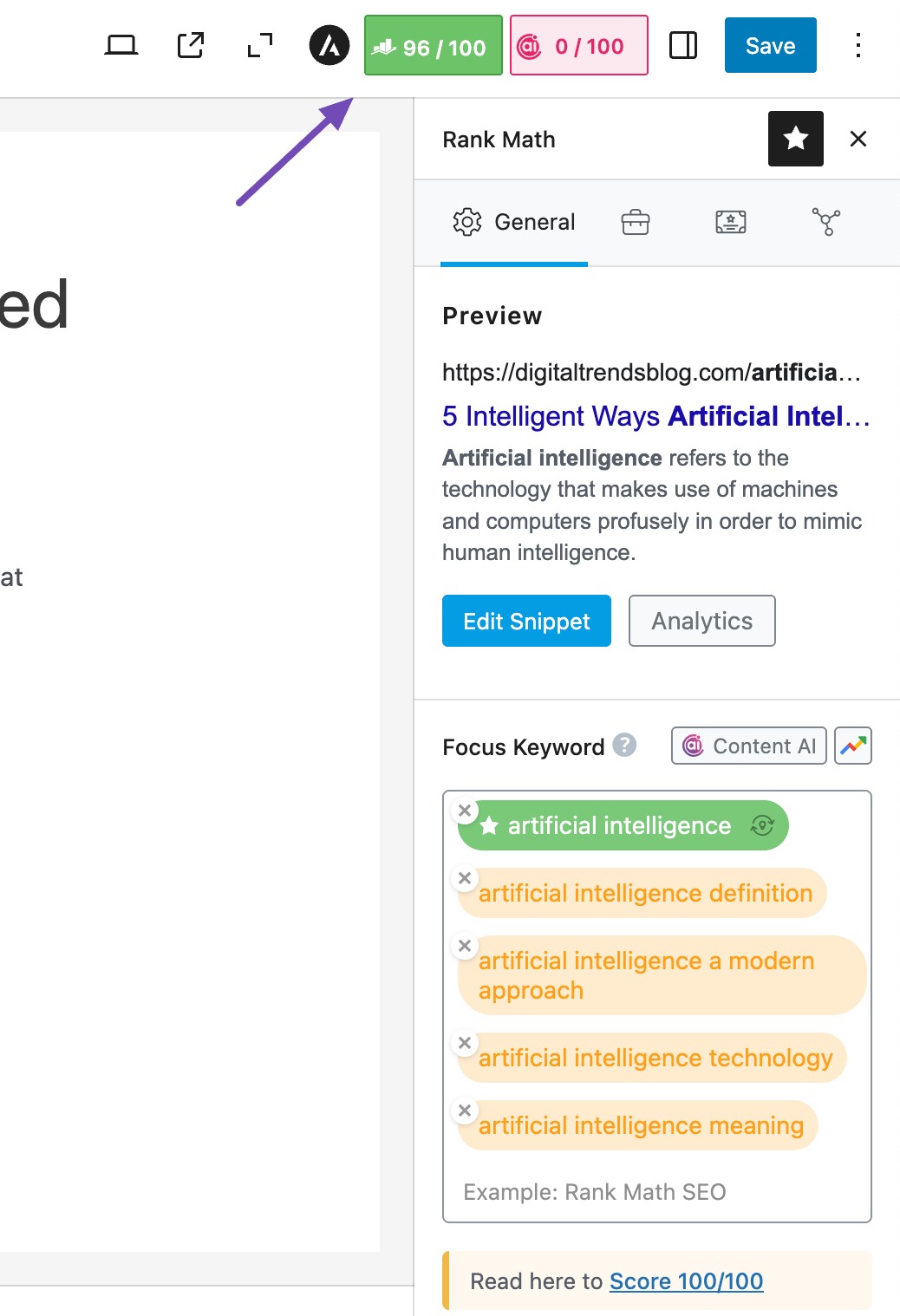 the score improves after making basic changes