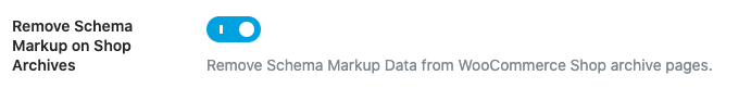Rank Math option to remove Schema markup code from the shop page