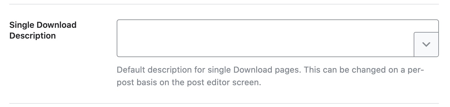 Single download description