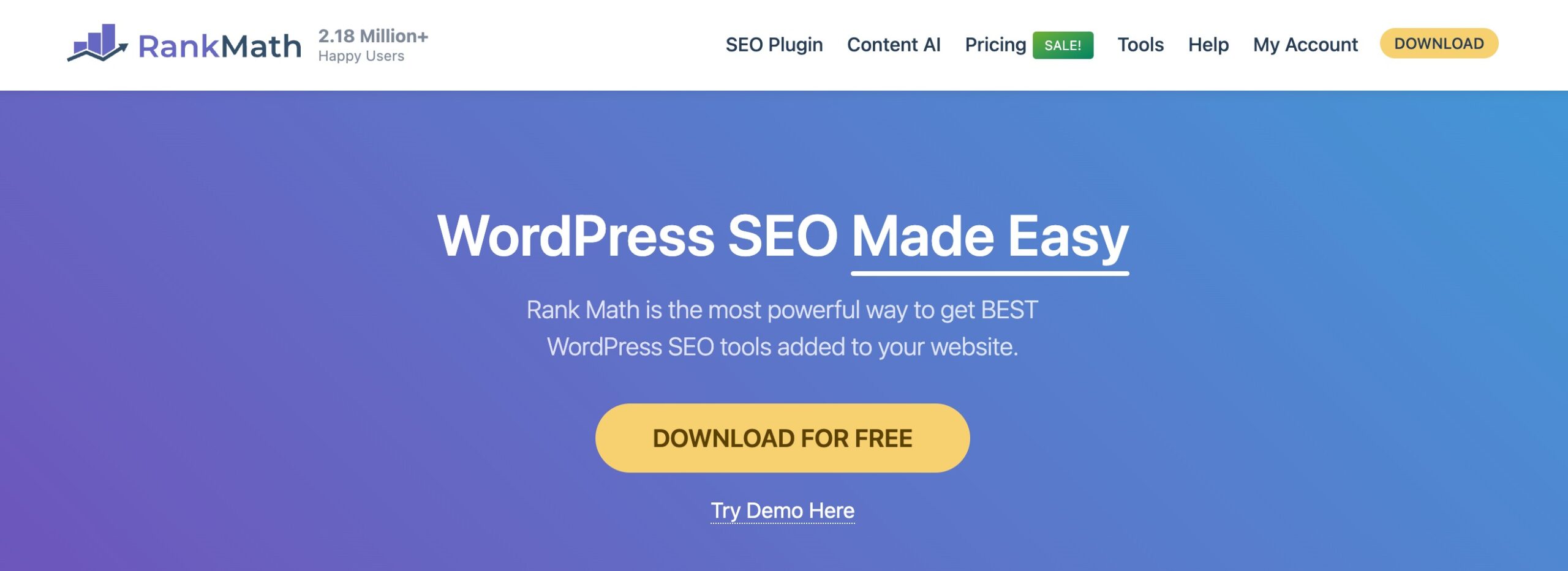 Rank Math's website structure