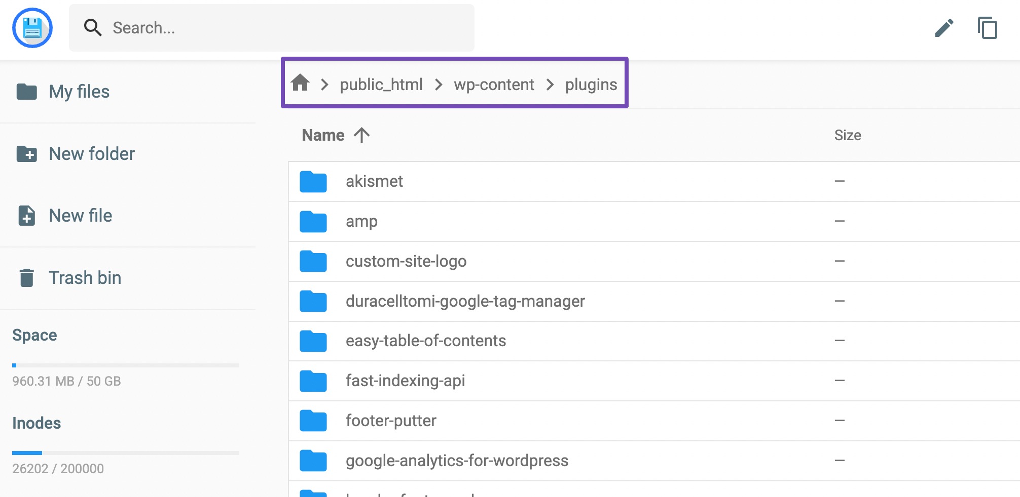Navigate to the plugins section