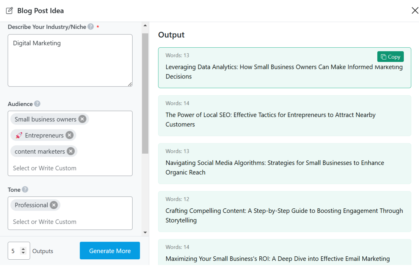 Creating Content for Business with Content AI