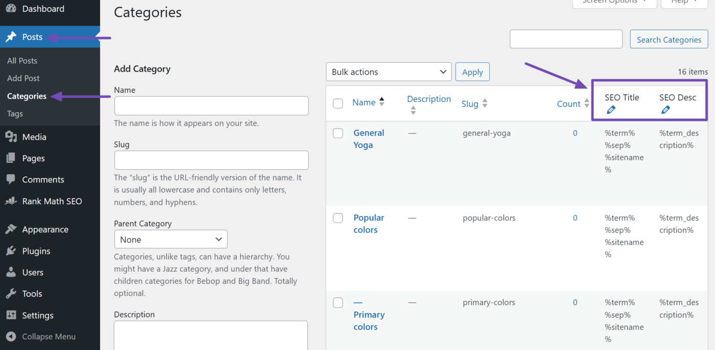 Edit SEO Title and Description