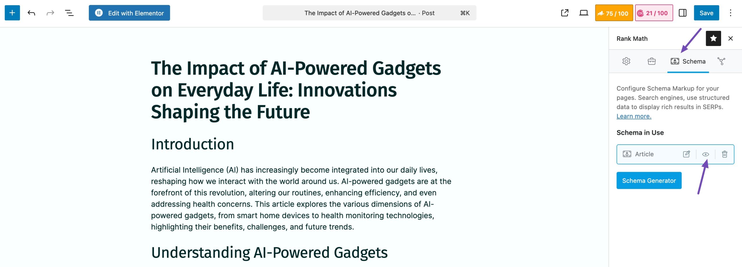 Code Validation in Rank Math