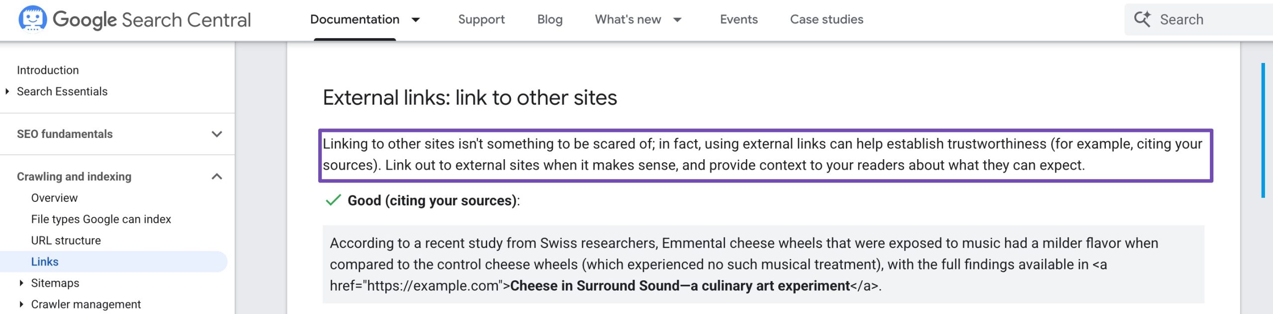 External link guidelines- Google Search Central