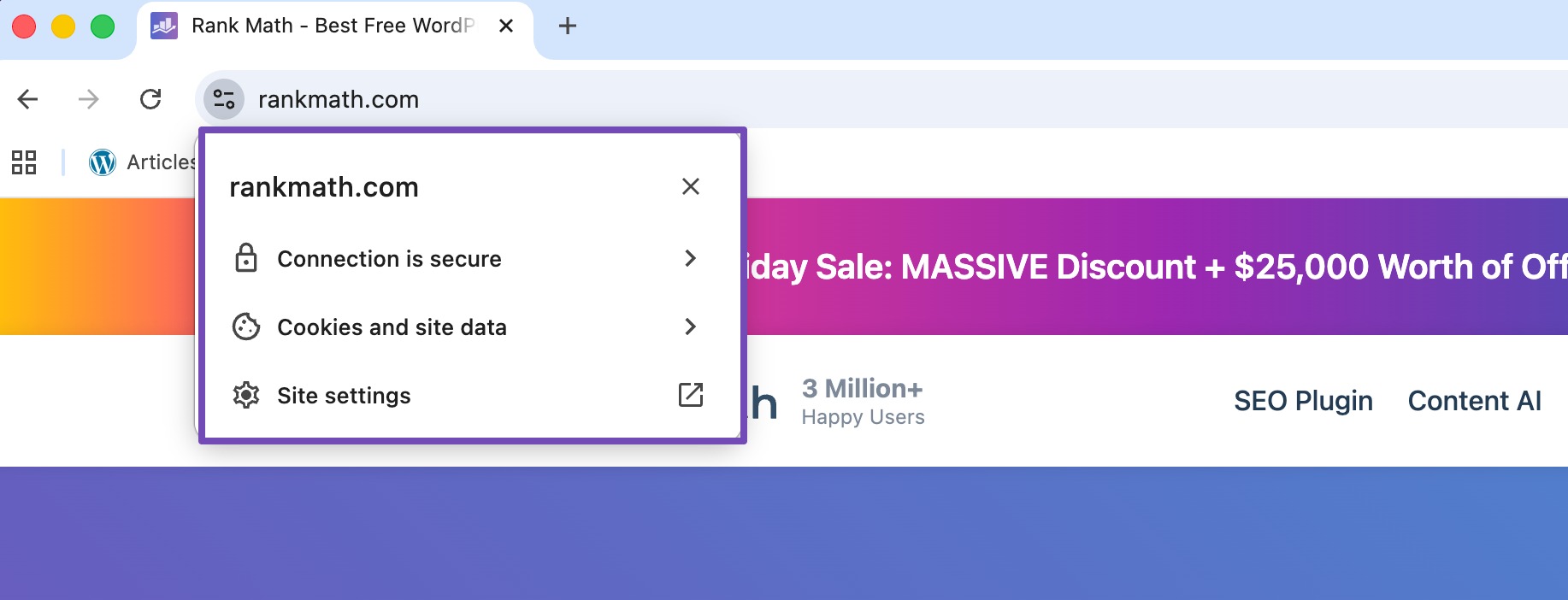 Connection is secure