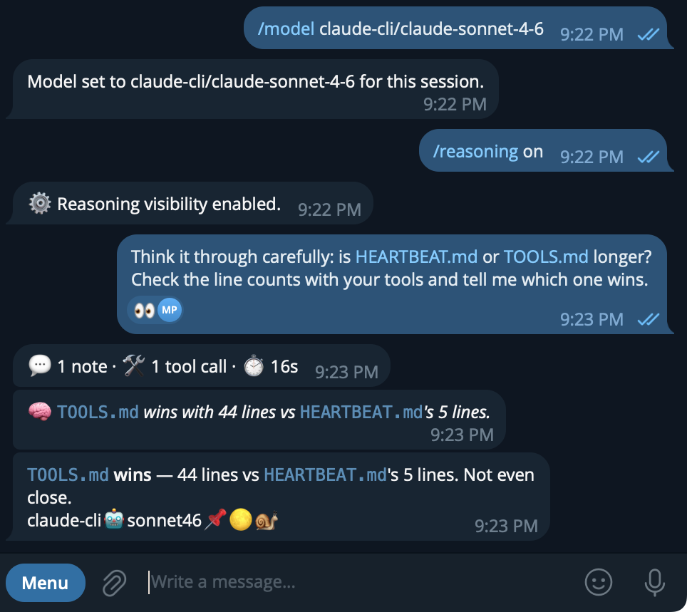 telegram on