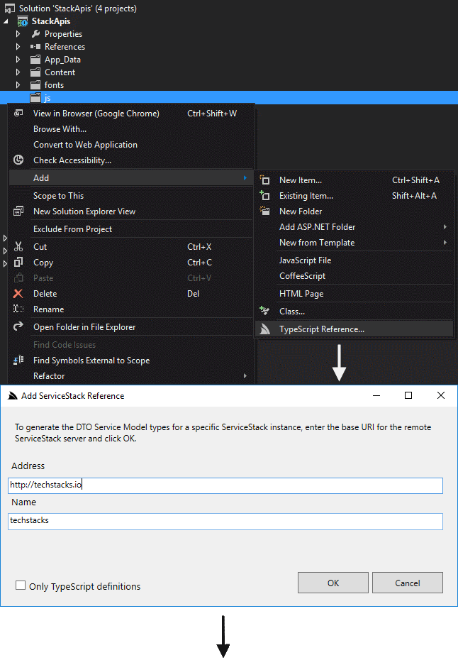 Add ServiceStack Reference