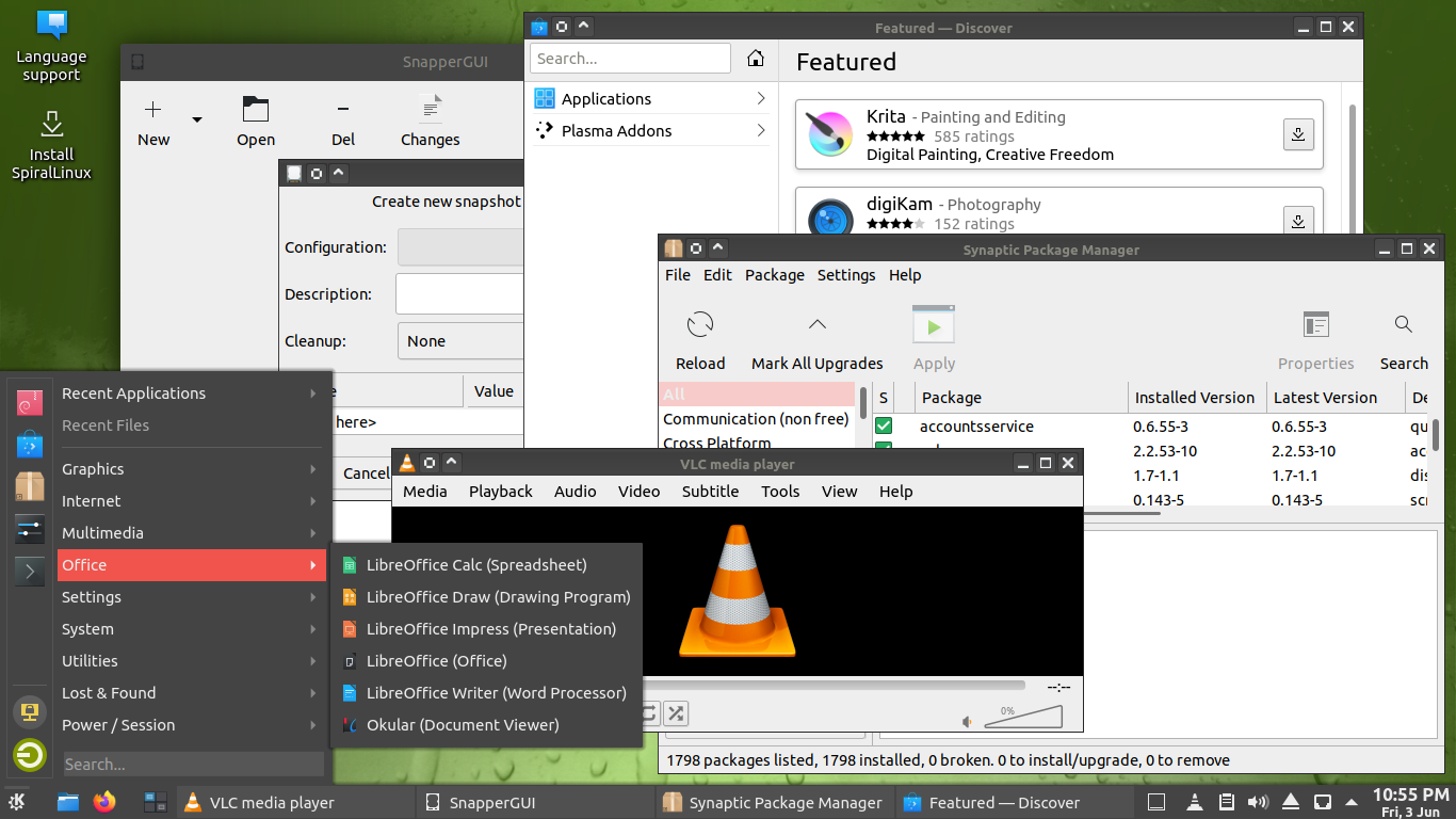 SpiralLinux Plasma edition