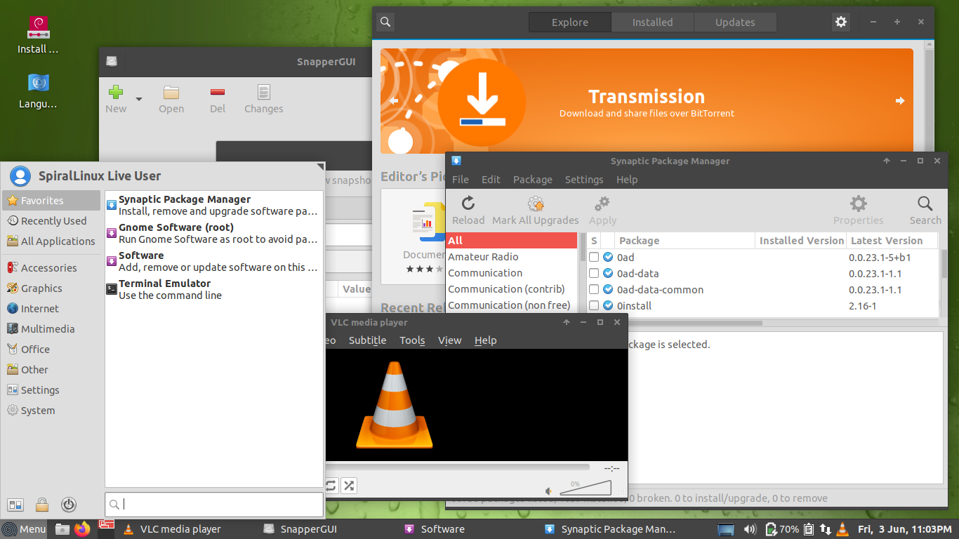 SpiralLinux XFCE edition