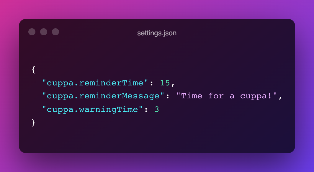settings json