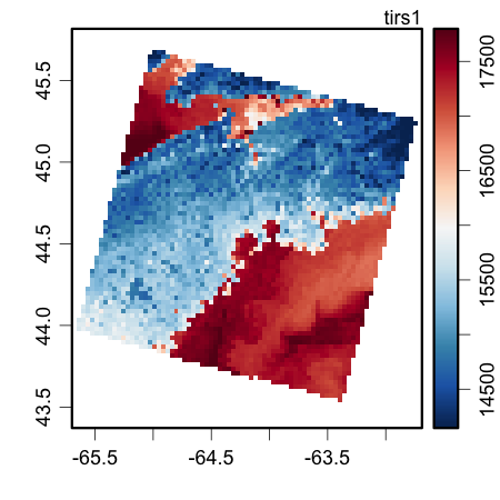 Sample landsat image plot.