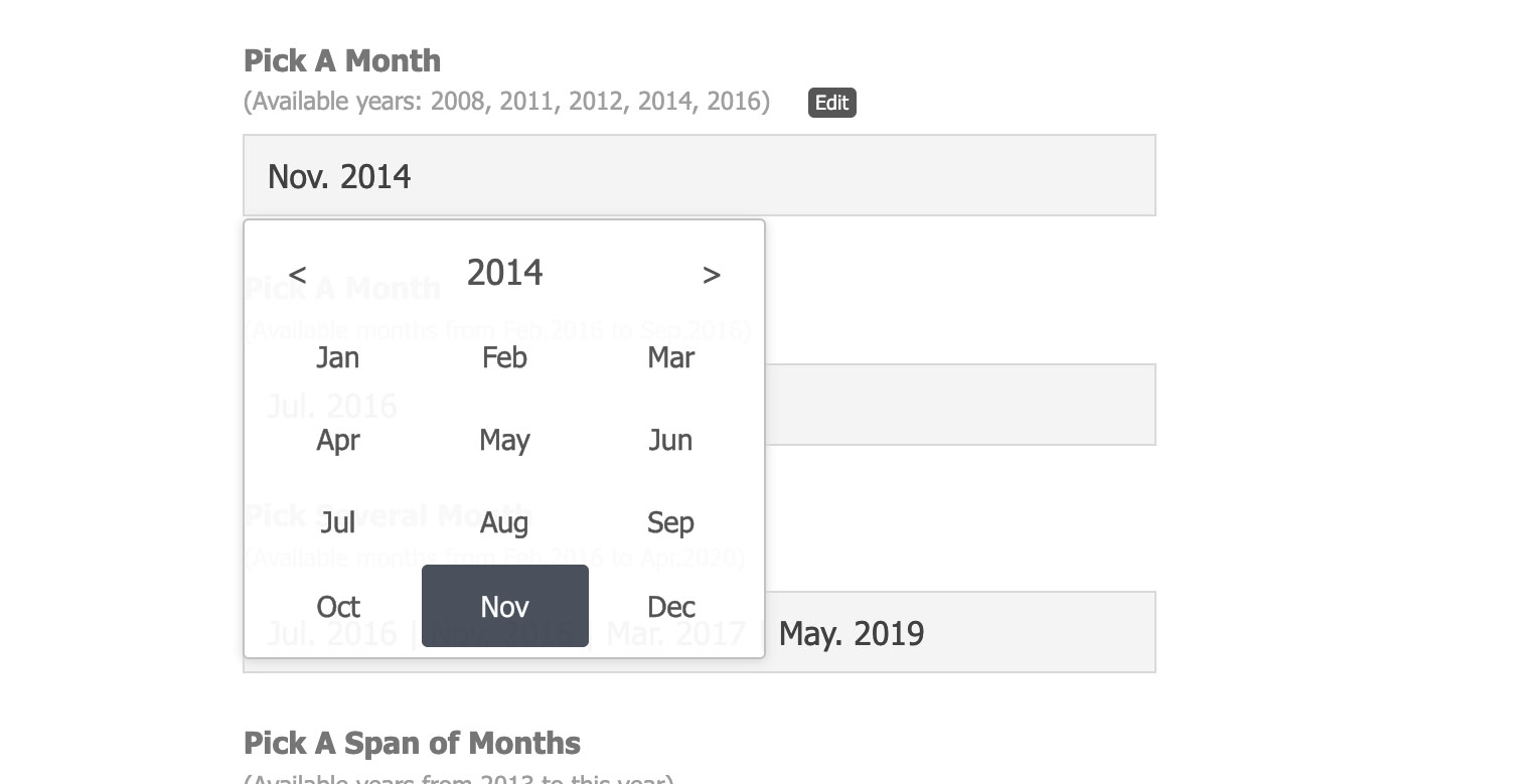 Desktop Browser View For Single Month Desktop WEB