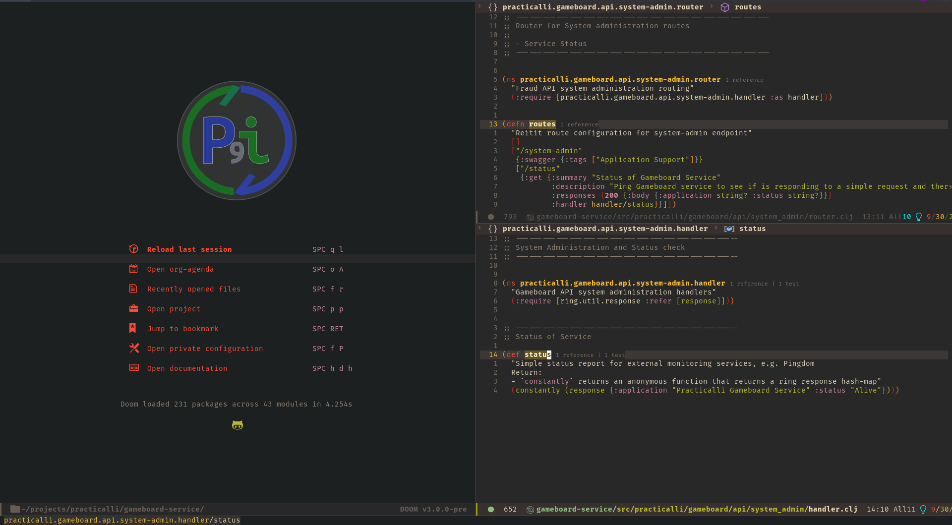 Emacs Doom with Practicalli customisations