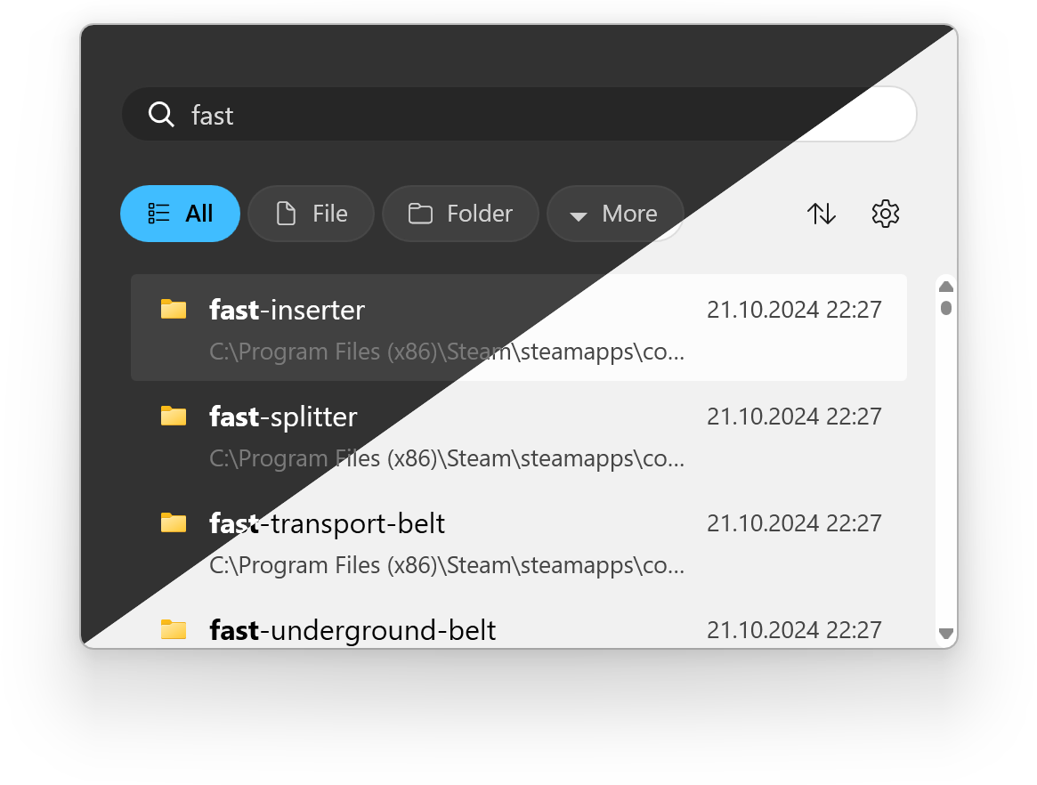 Light and dark themes