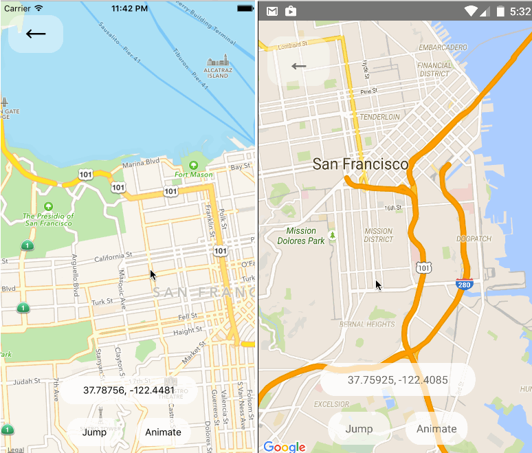 React Native Map Components For iOS and Android React Native Map Components For iOS and Android