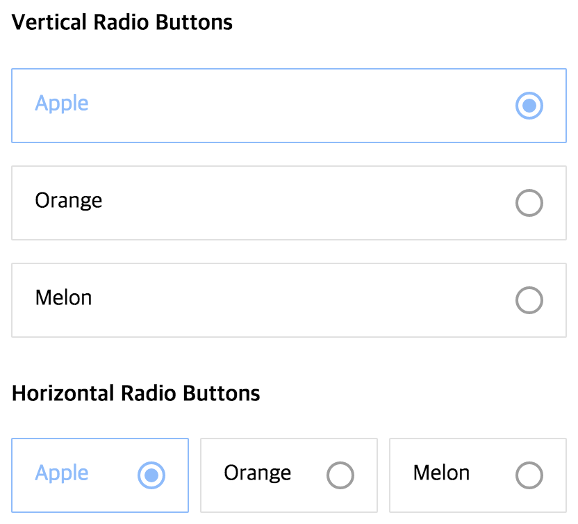 Well-designed Radio Buttons For React Well-designed Radio Buttons For React