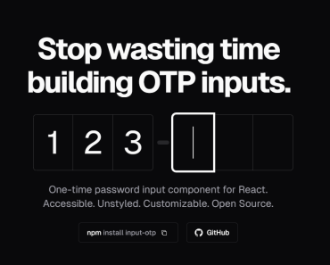 Accessible & Unstyled One Time Passcode Input For React Accessible & Unstyled One Time Passcode Input For React